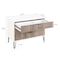 Manhattan Comfort 3-Piece DUMBO 5-Drawer Tall Dresser, 3-Drawer Standard Dresser and Nightstand 2.0 in White and Grey 3-DB09-WG - alternate 4